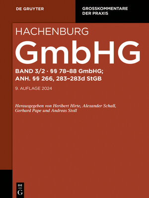 cover image of §§ 78-88; Anh. §§ 266, 283-283d StGB